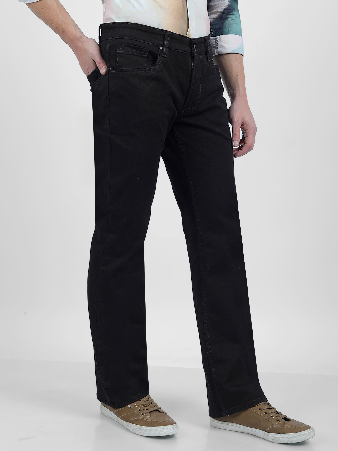 Numero Uno Men Solid Black Jeans